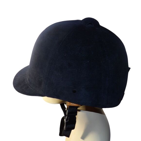 Vintage Equi-Royal Black Velvet Equestrian English Riding Helmet Size 7 1/8‎ main image 6